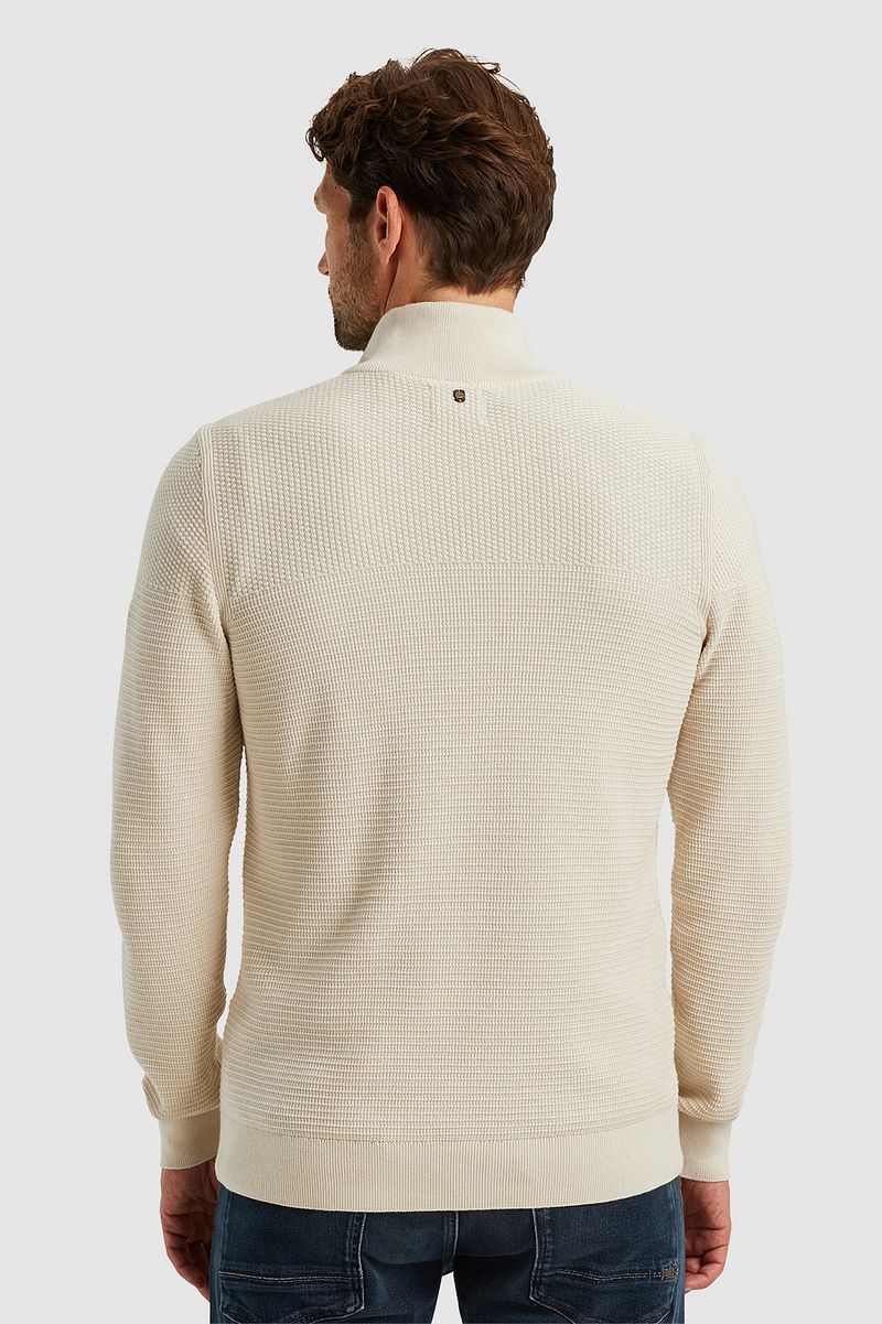 PME Legend Half Zip Trui Mouliné Ecru