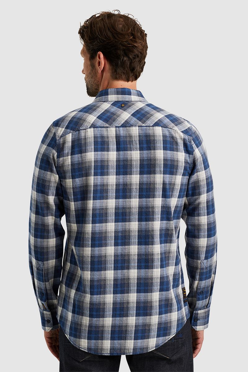 PME Legend Overhemd Ruiten Blauw