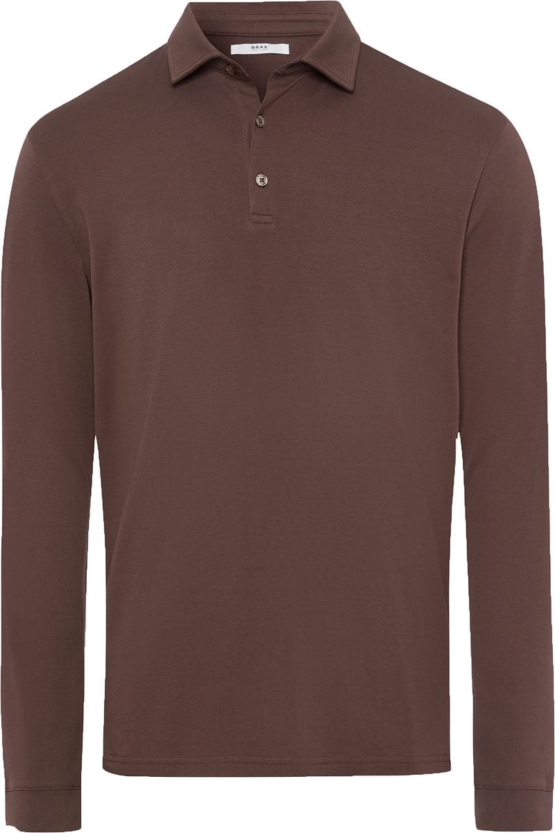BRAX Longsleeve Polo Pirlo Bruin