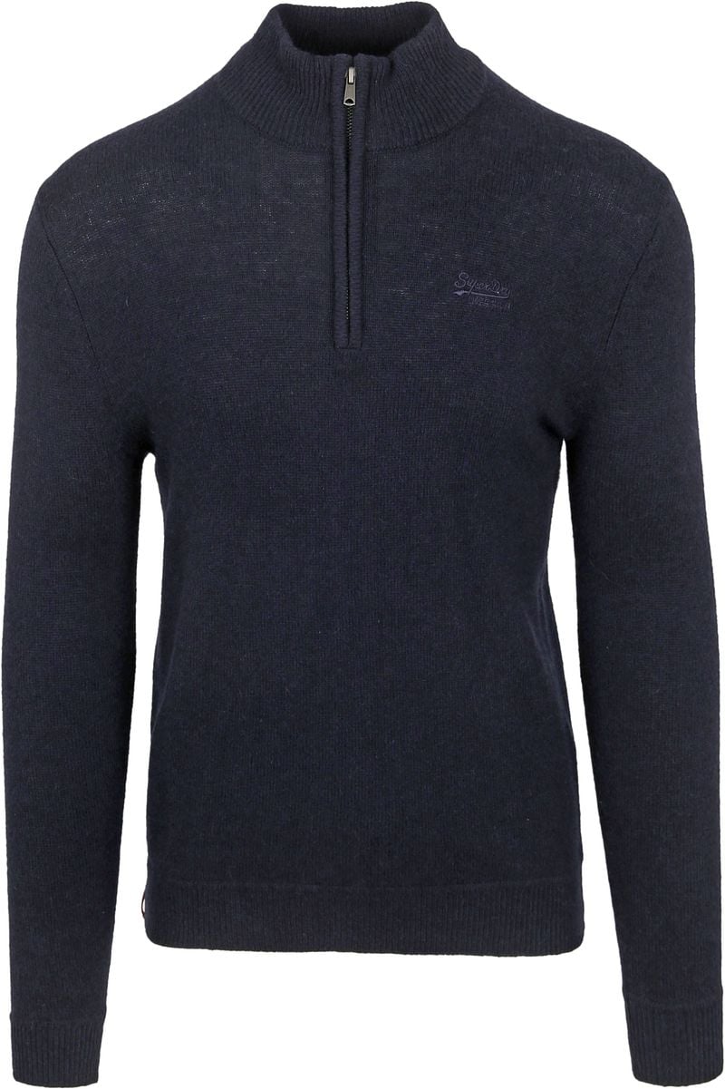 Superdry Henley Essential Half Zip Navy - Größe 3XL günstig online kaufen