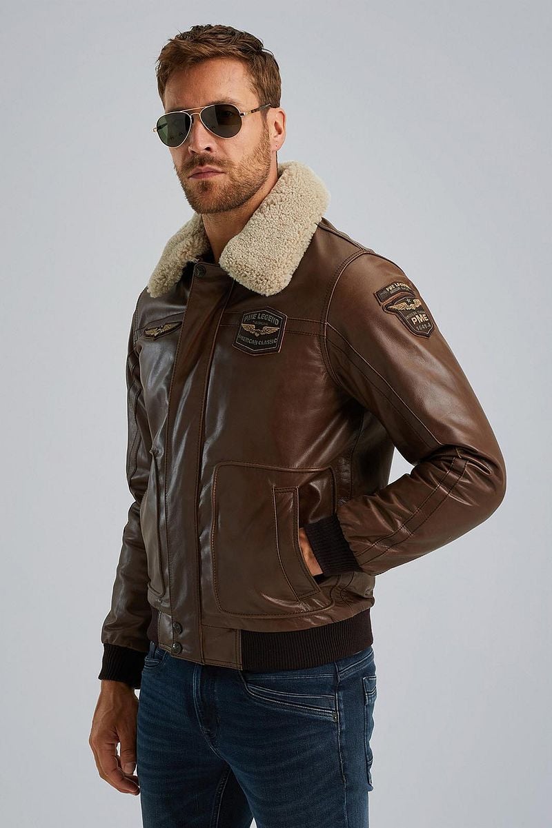 PME Legend Lederjacke Buff Hudson Braun - Größe S günstig online kaufen