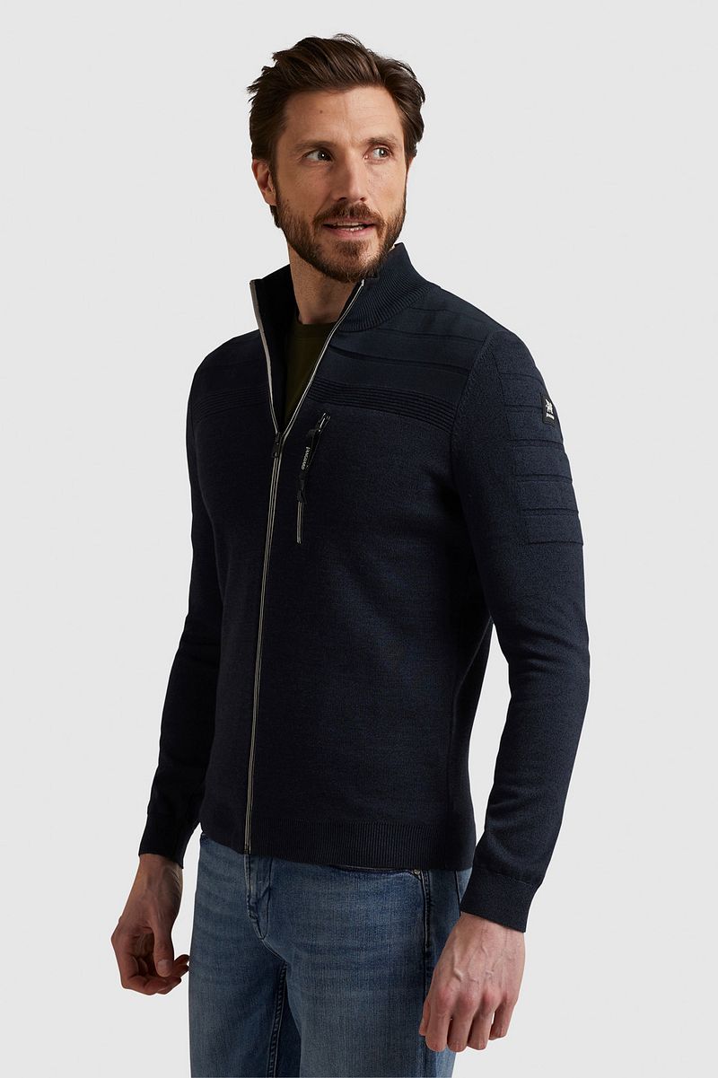 Vanguard Jacke Zipper Mouliné Navy - Größe XXL günstig online kaufen