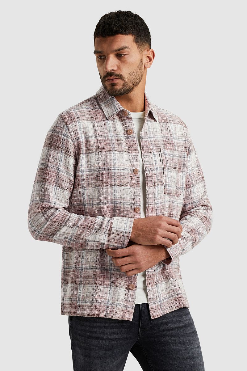 Cast Iron Overshirt Karos Rosa - Größe M günstig online kaufen