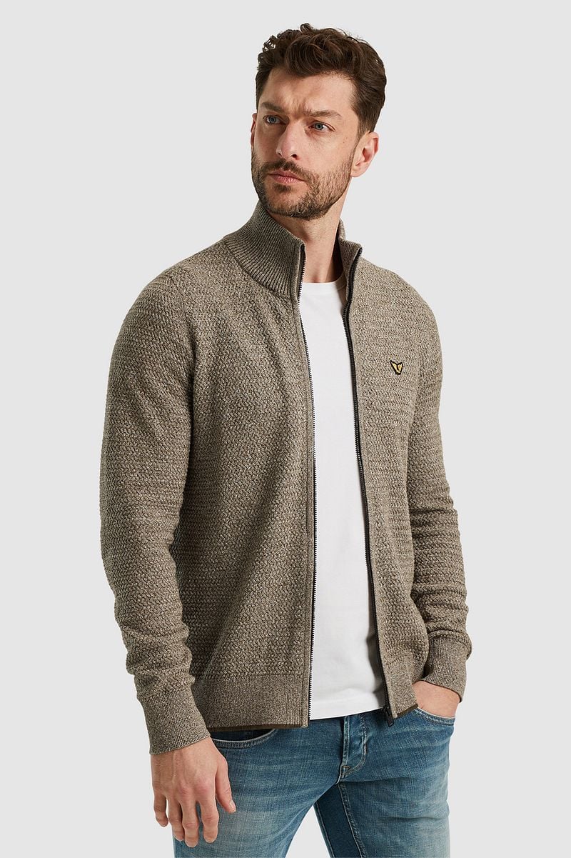 PME Legend Strickjacke Mouliné Grün - Größe XXL günstig online kaufen