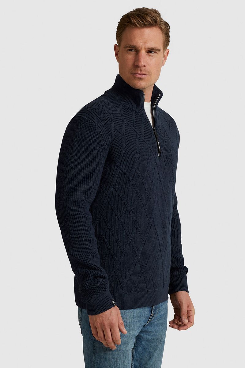 Vanguard Pullover Half Zip Struktur Navy - Größe XXL günstig online kaufen