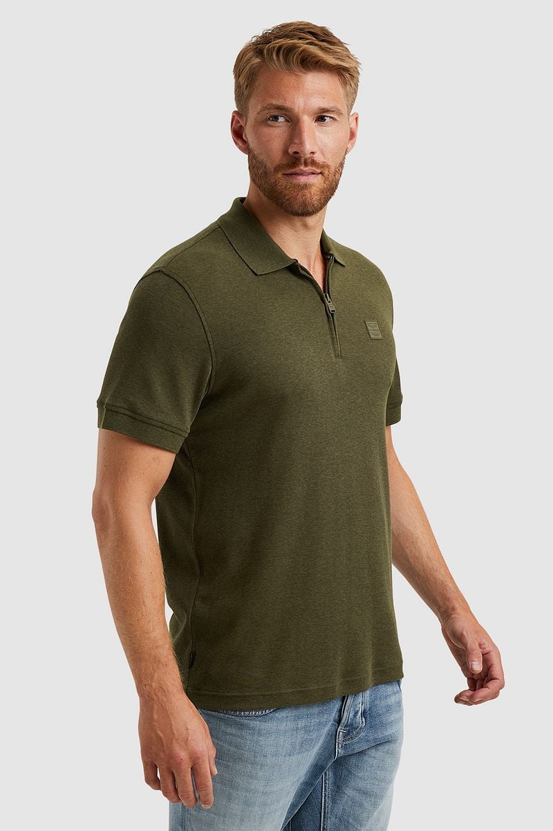 PME Legend Poloshirt Jacquard Jersey Olivgrün - Größe XL günstig online kaufen