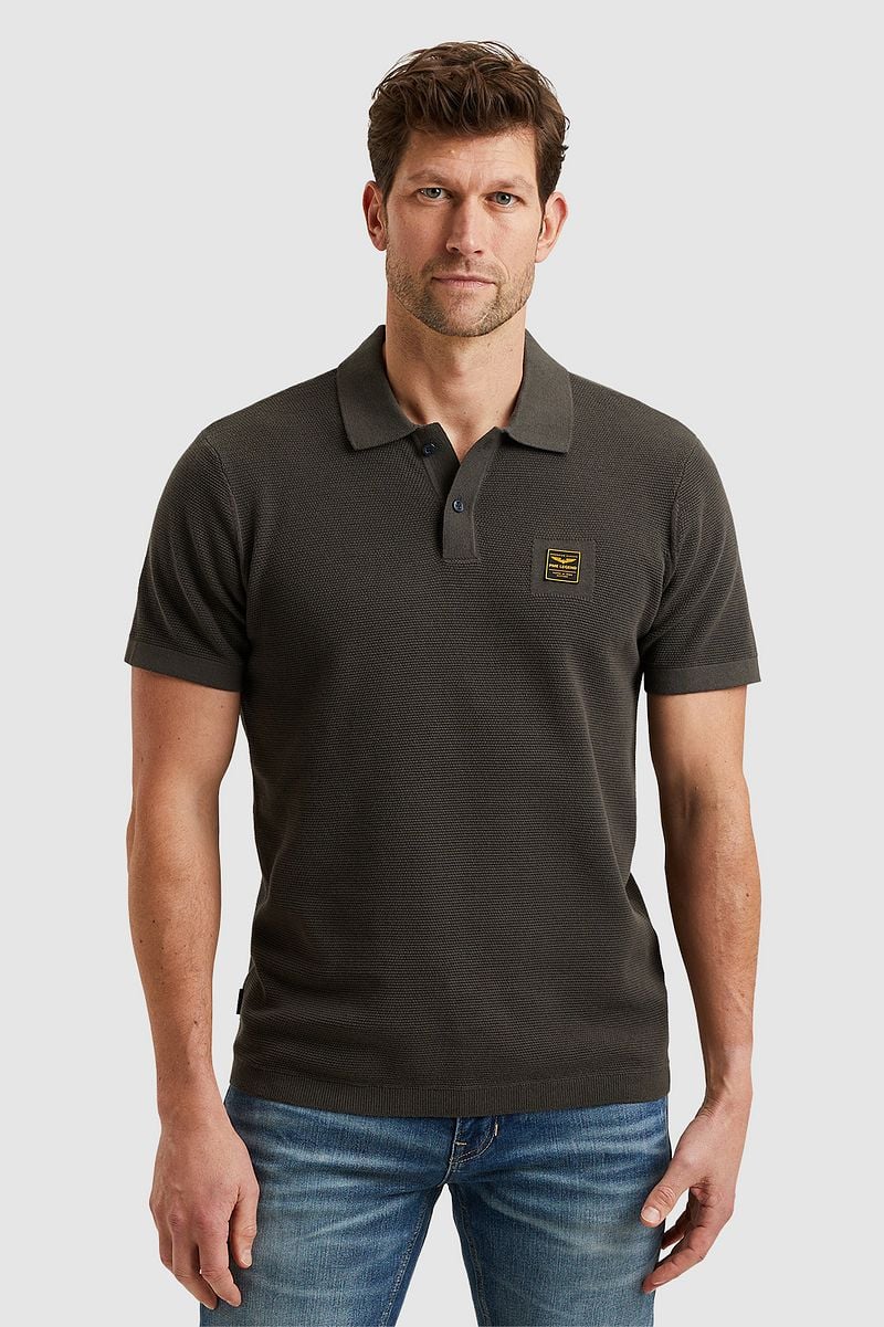 PME Legend Poloshirt Knitted Beluga Groen
