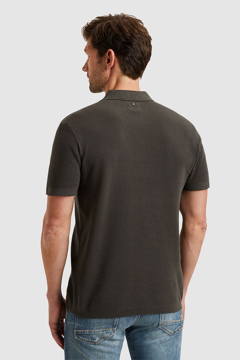 PME Legend Poloshirt Knitted Beluga Groen