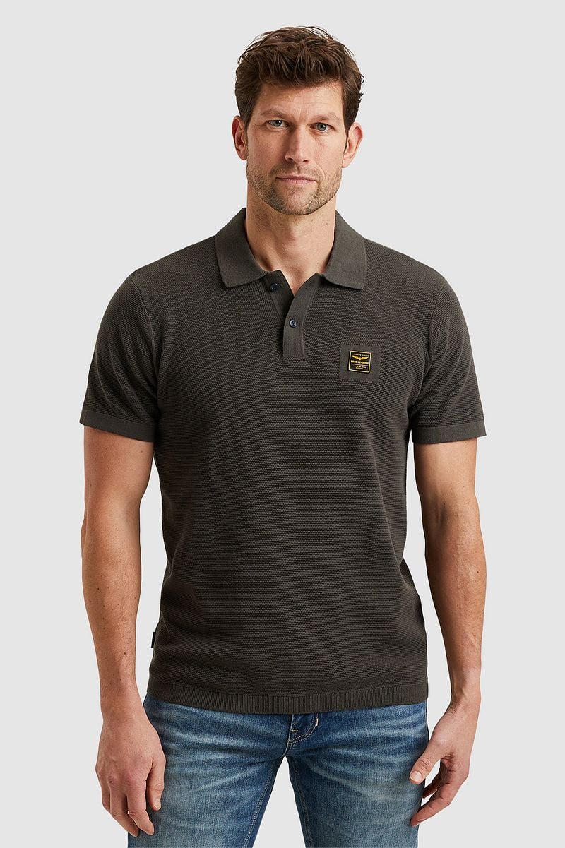 PME Legend Poloshirt Knitted Beluga Grün - Größe XXL günstig online kaufen