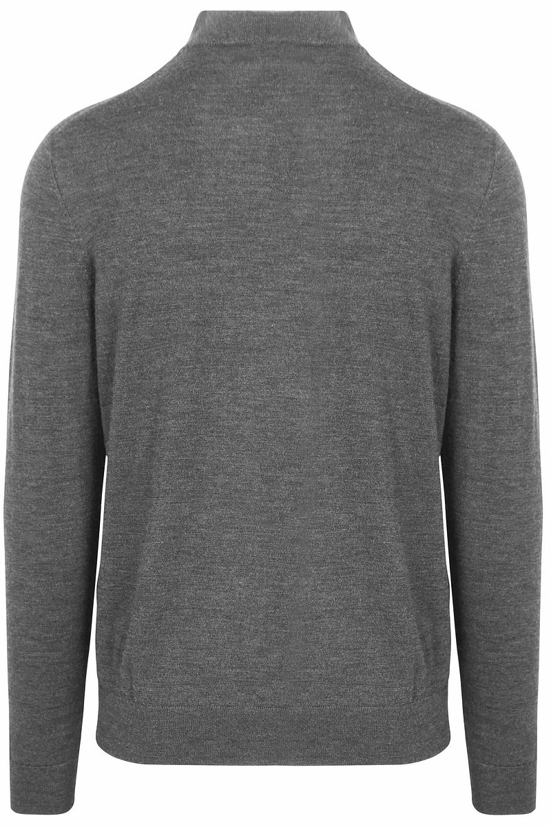 Profuomo Half Zip Pullover Merinowol Grijs