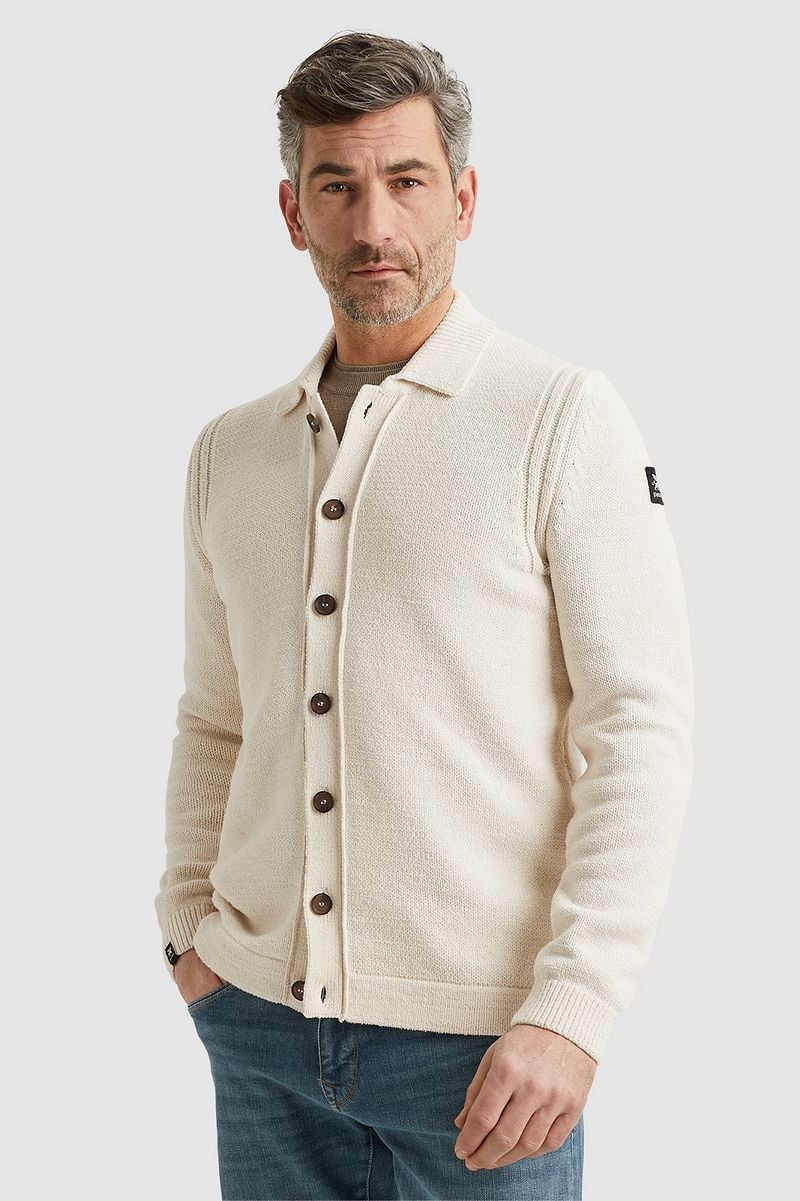 Vanguard Strickjacke Knopf Ecru - Größe XL günstig online kaufen