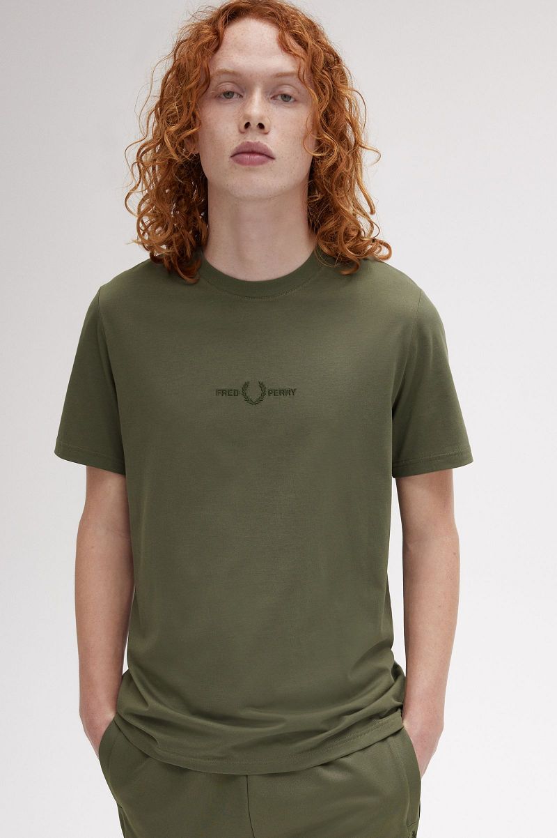 Fred Perry T-Shirt M4580 Olijfgroen