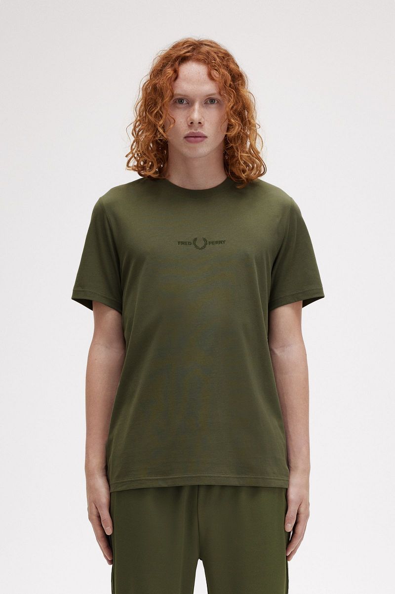 Fred Perry T-Shirt M4580 Olijfgroen