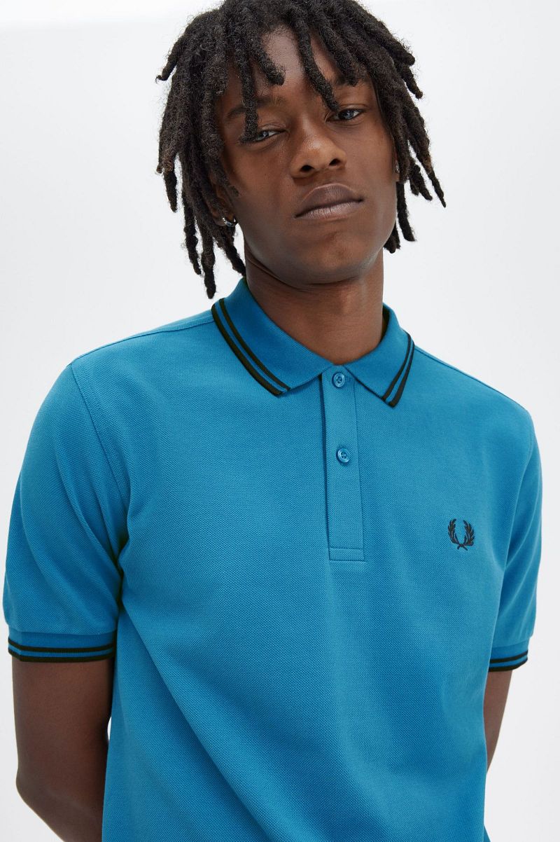 Fred Perry Polo M3600 Mid Blauw V35