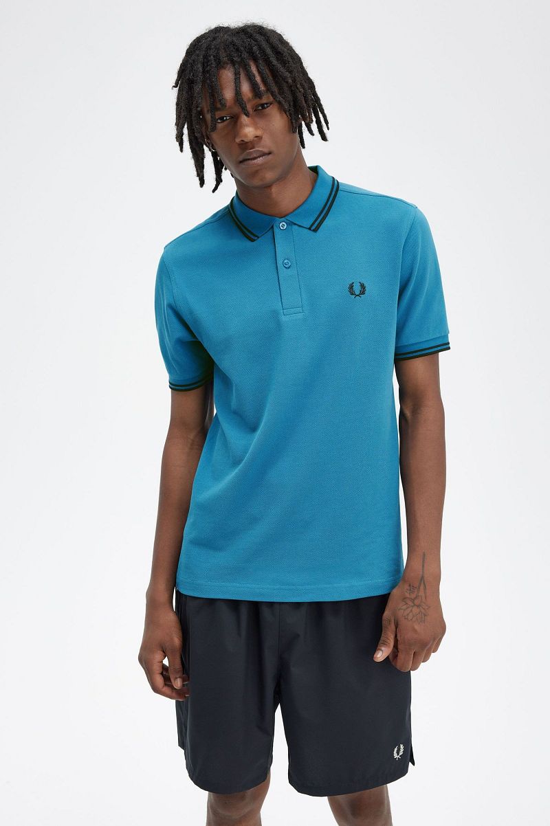 Fred Perry Polo M3600 Mid Blauw V35