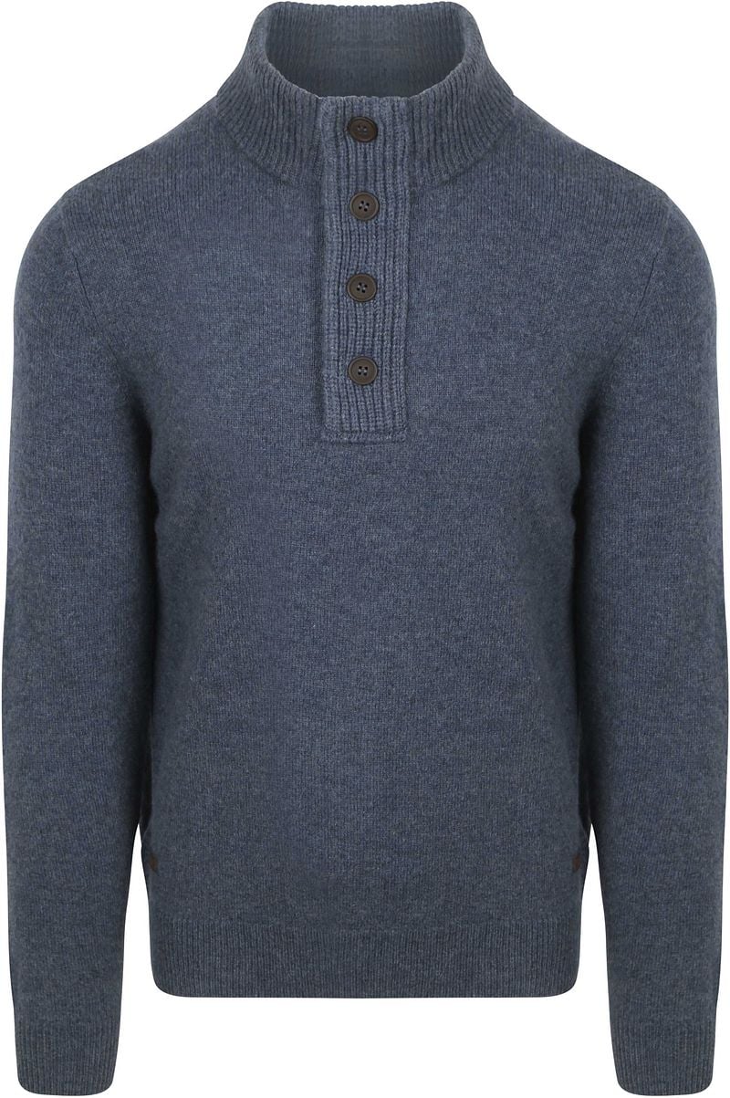 Barbour Mocker Pullover Wolle Indigo - Größe L günstig online kaufen
