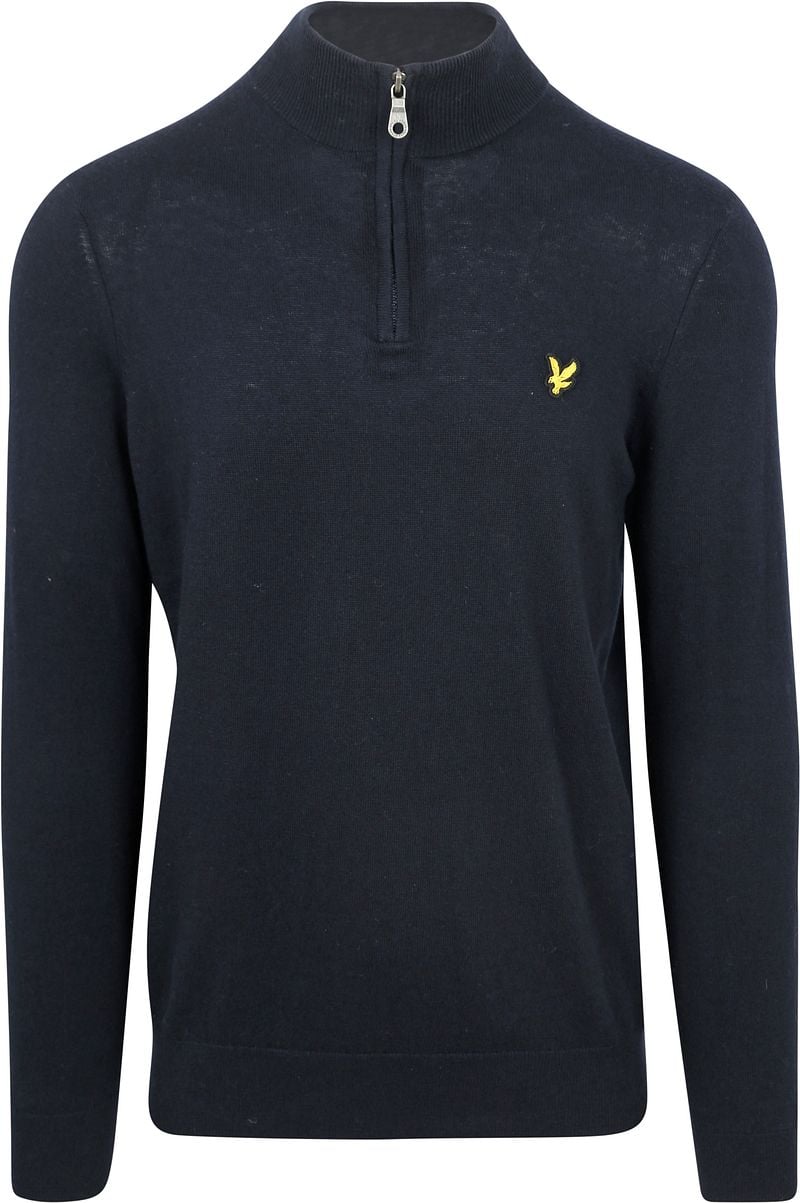 Lyle & Scott Half Zip Pull Merino Wolle Navy - Größe XXL günstig online kaufen