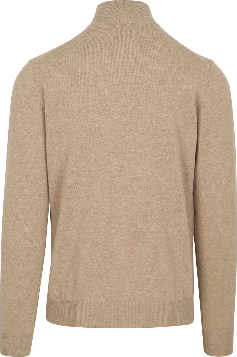 Gant Halfzip-Wollpullover Logo Beige - Größe XL günstig online kaufen