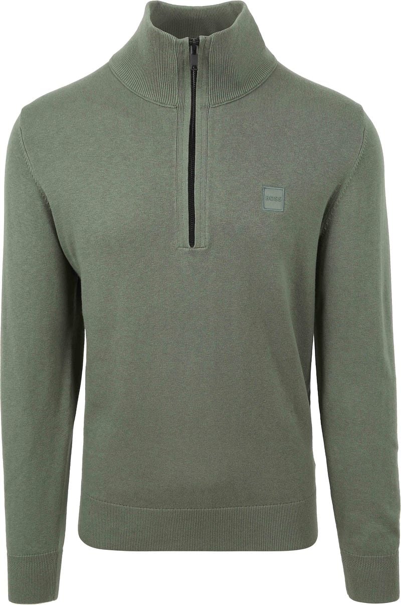 BOSS Kanobix Half Zip Pullover Grün - Größe M günstig online kaufen