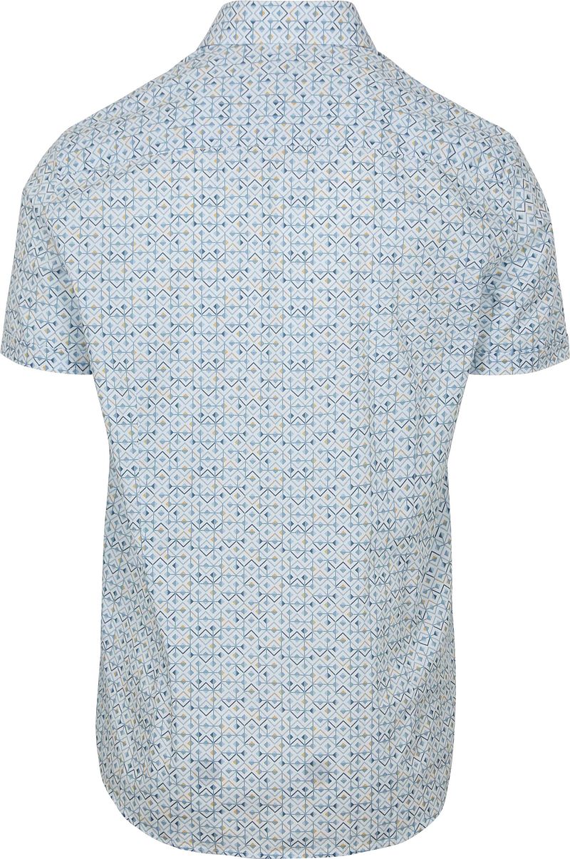 State of Art Short Sleeve Overhemd Print Lichtblauw