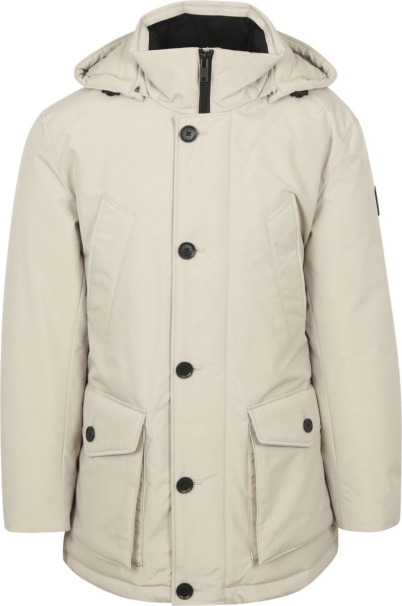 Hugo Boss Beige Winterjas Stijlvol Model Beige Heren