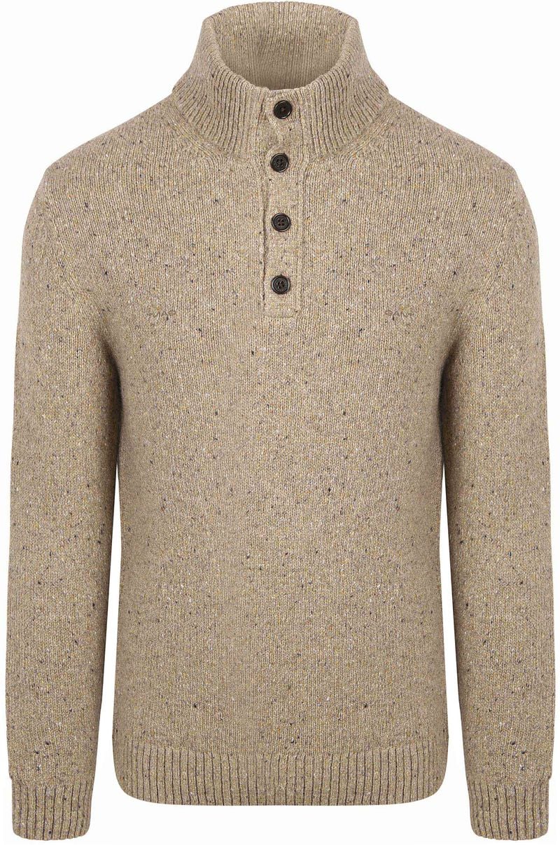 Gant Mocker Pullover Wool Blend Sand - Größe 3XL günstig online kaufen