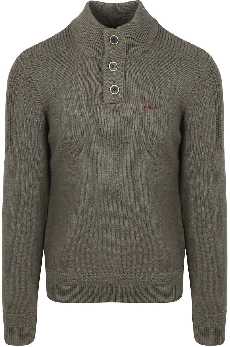 NZA Pullover Mocker Conor Melange Armeegrau - Größe 3XL günstig online kaufen
