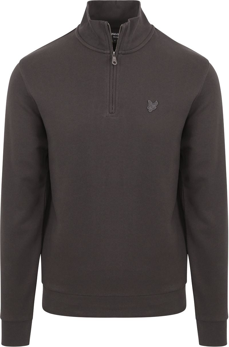 Lyle & Scott Half Zip Pull Tonal Antraciet - Größe M günstig online kaufen