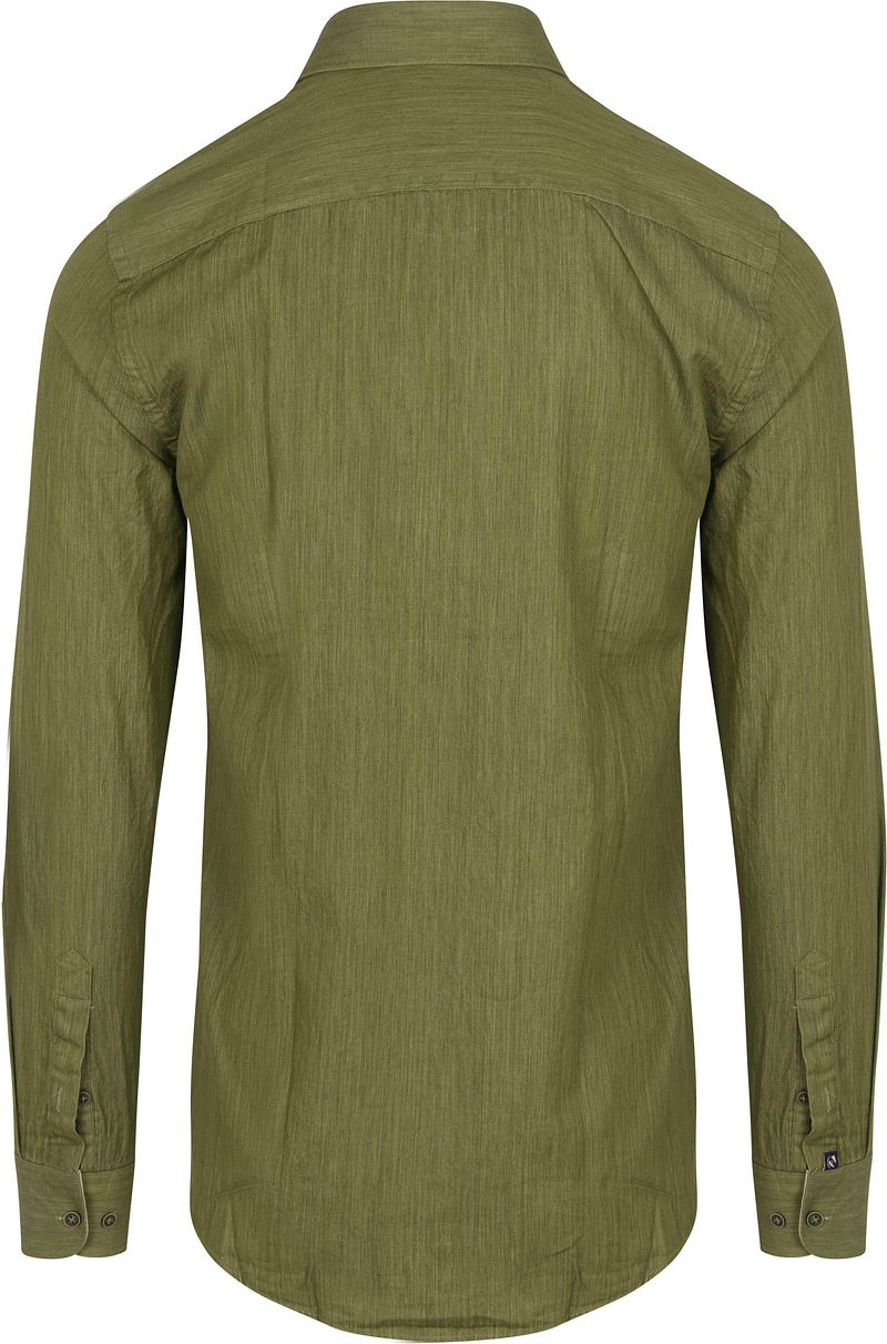 Suitable Overhemd Washed Groen