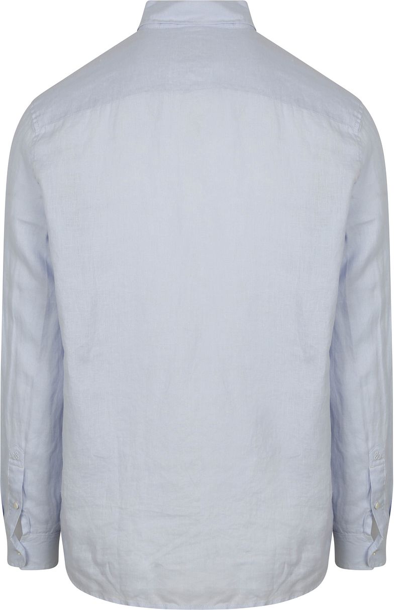 Scotch and Soda Linnen Overhemd Lichtblauw