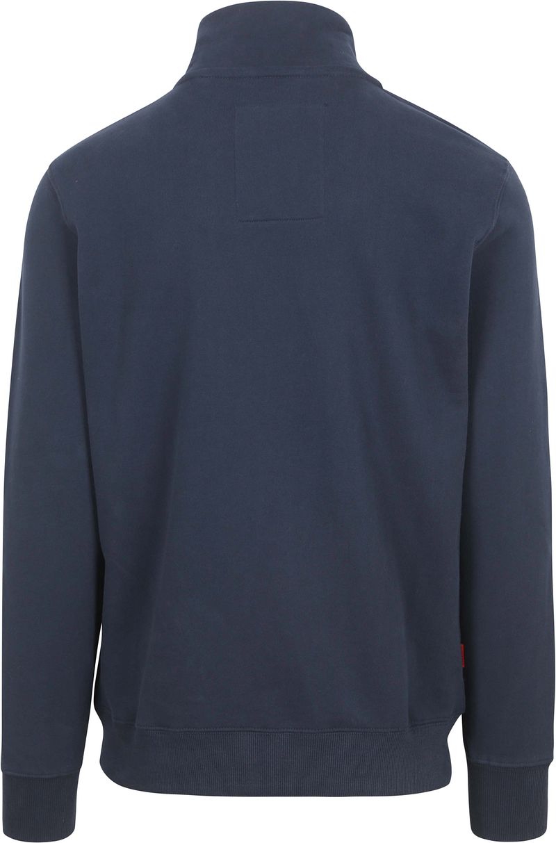 Superdry Henley Essential Half Zip Pullover Navy