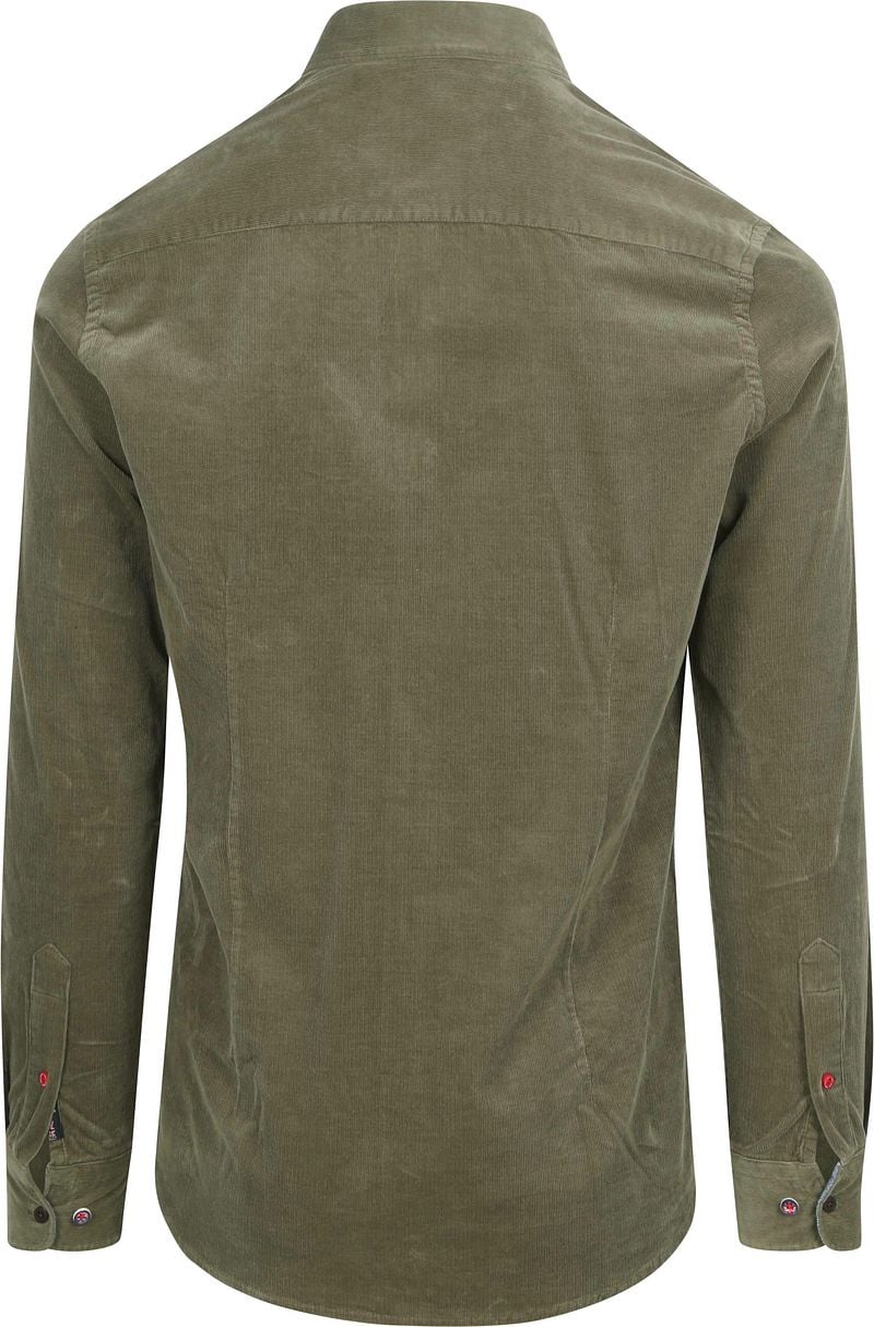 new zealand auckland NZA Overhemd Omar Fine Corduroy Olijfgroen