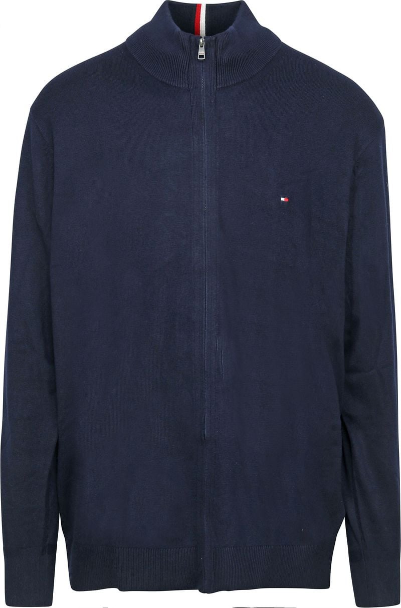 Tommy Hilfiger Big & Tall Strickjacke Navy - Größe 4XL günstig online kaufen