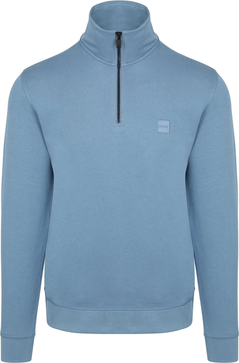 BOSS Zetrust Halfzip Pullover Blau - Größe XL günstig online kaufen