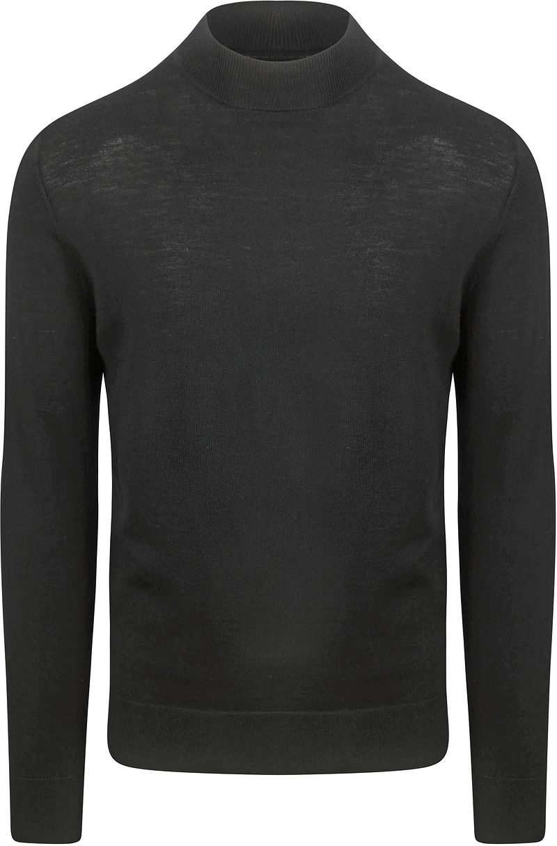 PROFUOMO Heren Truien & Vesten Pullover Mock Zwart