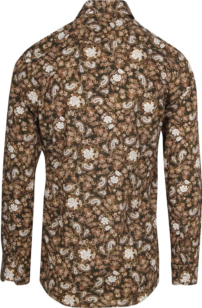 Suitable Hemd Paisley Grün Beige - Größe M günstig online kaufen