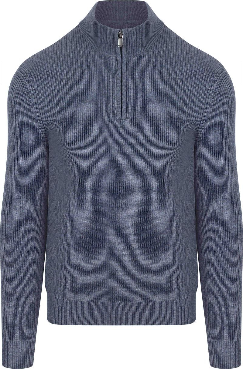 Suitable Half Zip Wool Blend Pullover Dunkelblau - Größe XXL günstig online kaufen