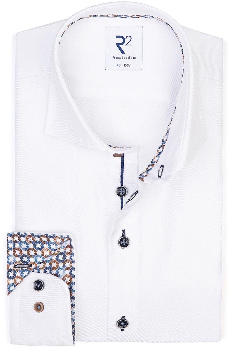 R2 Chemise Twill Blanche Blanc taille 37