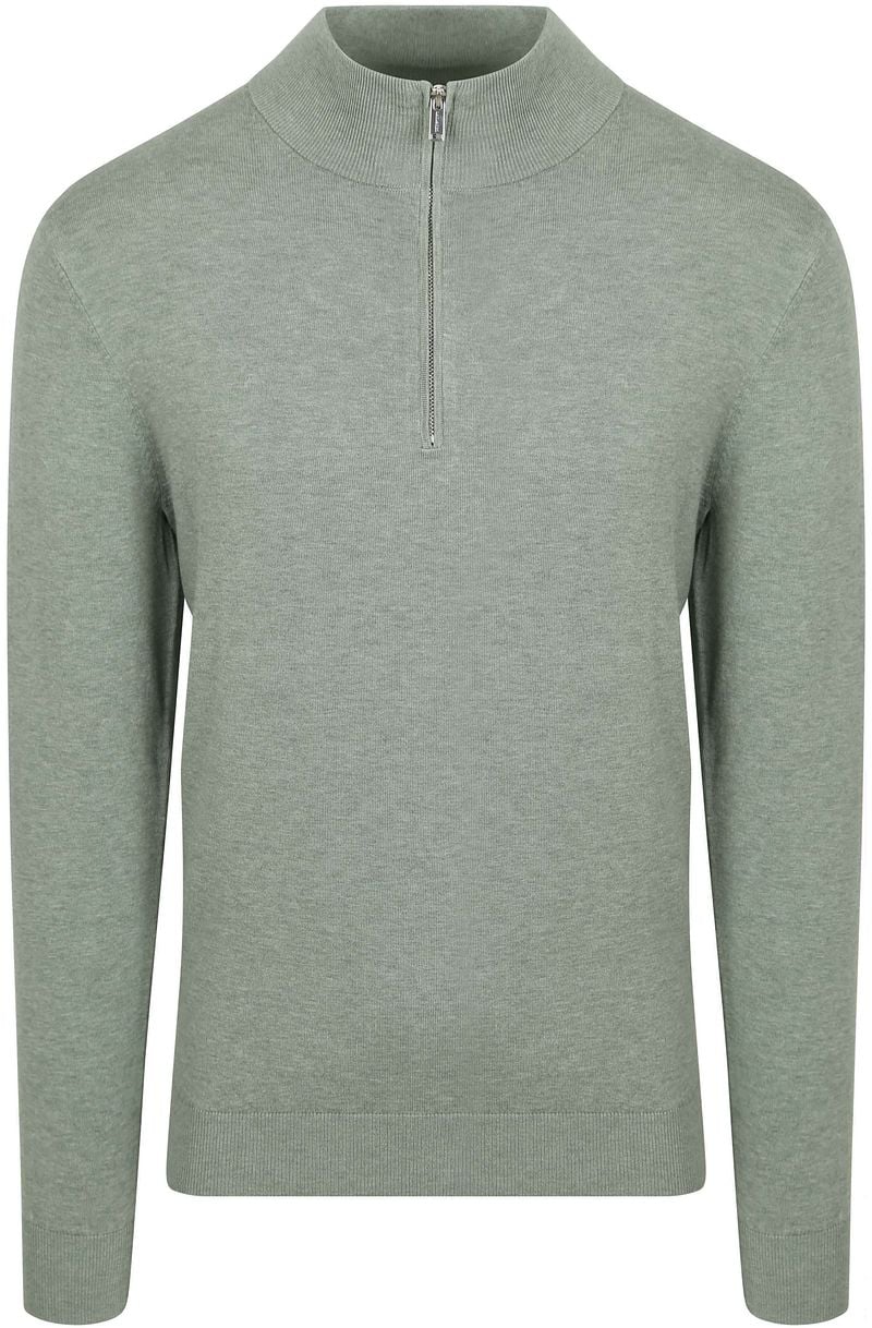 PROFUOMO Heren Truien & Vesten Pullover Half Zip Groen