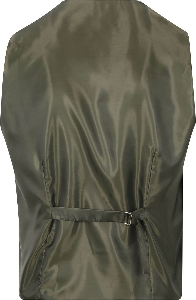 Suitable Gilet Birds Eye Donkergroen