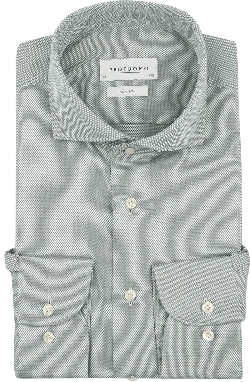 Profuomo Basketweave Overhemd Groen