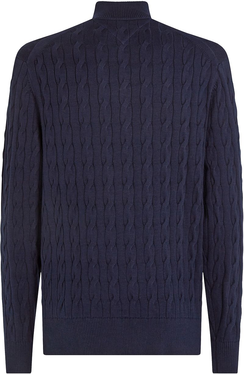 Tommy Hilfiger Half Zip Pullover Cable Navy