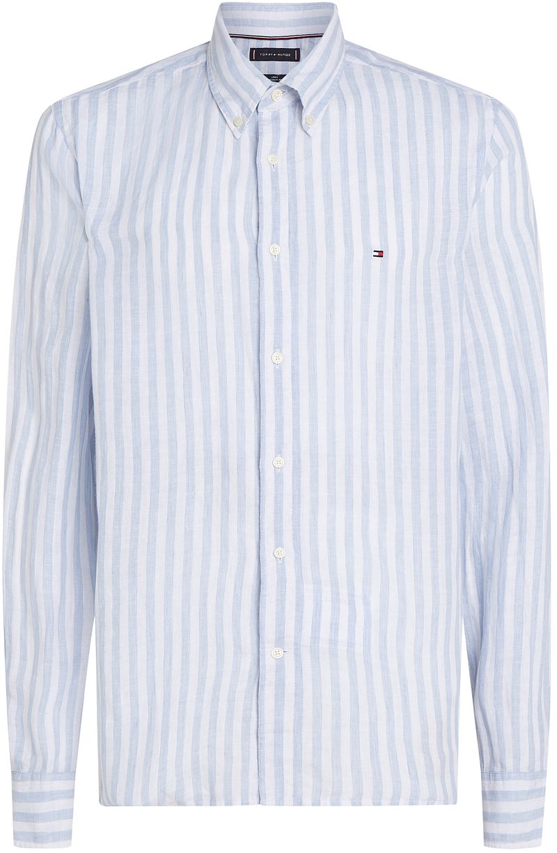 Tommy Hilfiger Overhemd Linnen Licht Blauw