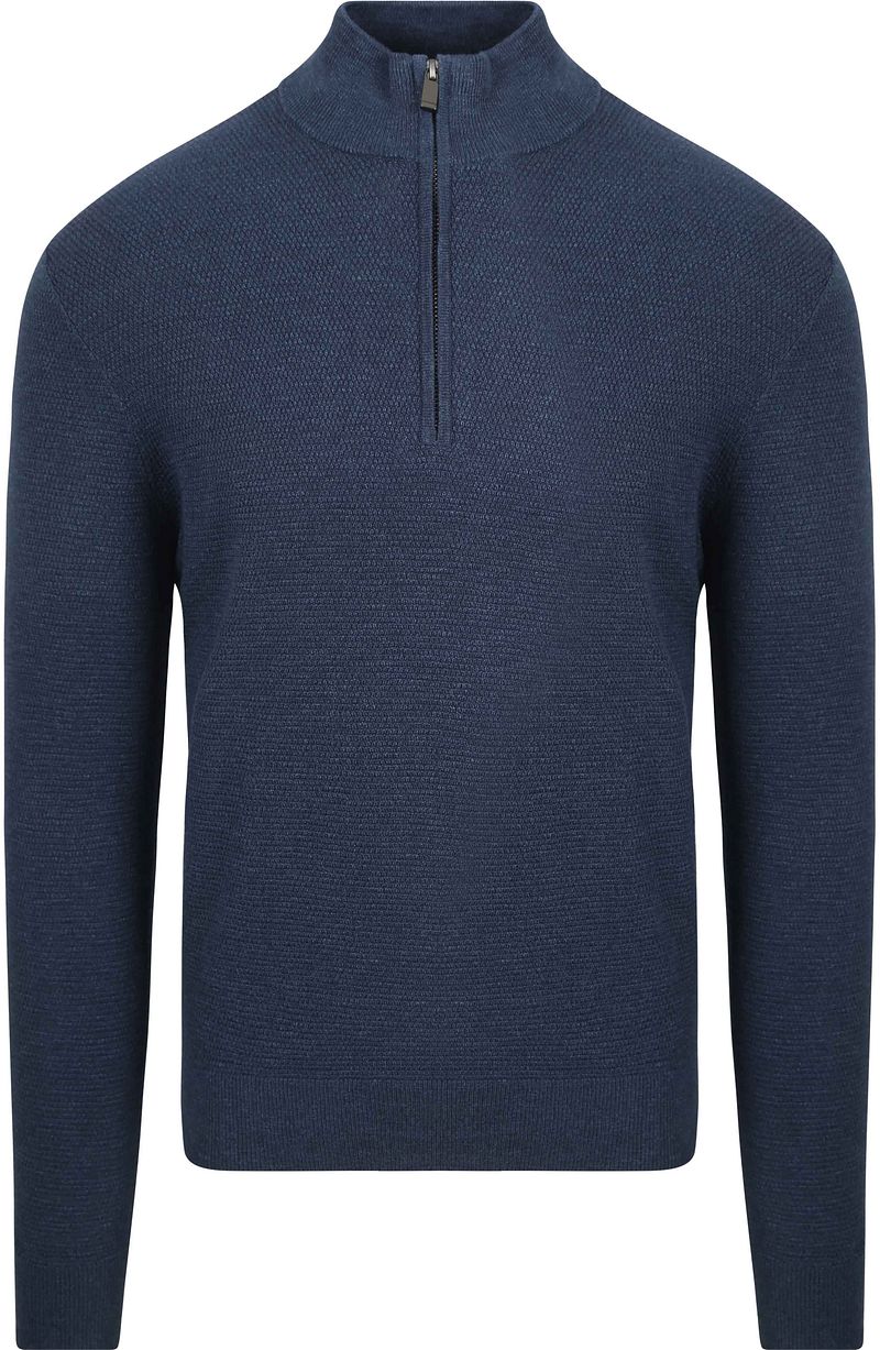 Suitable Half Zip Pullover Struktur Petrol - Größe XXL günstig online kaufen