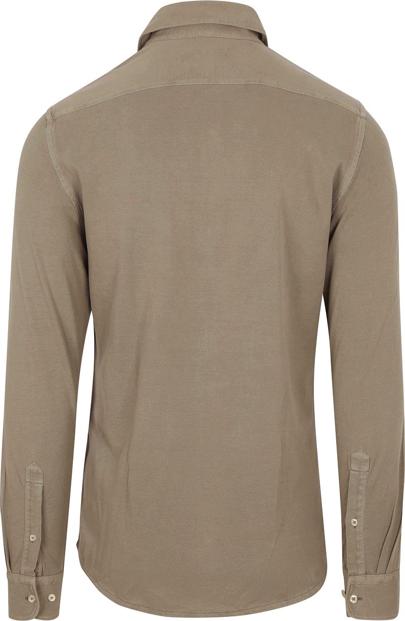 Suitable Piqué Overhemd Taupe