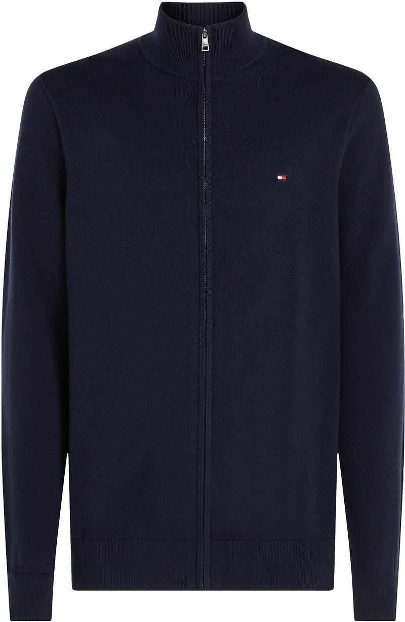 Tommy Hilfiger Strickjacke Zip Navy - Größe XL günstig online kaufen