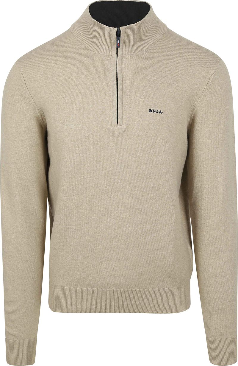 NZA Half Zip Pullover Christopher Melange Sand - Größe M günstig online kaufen