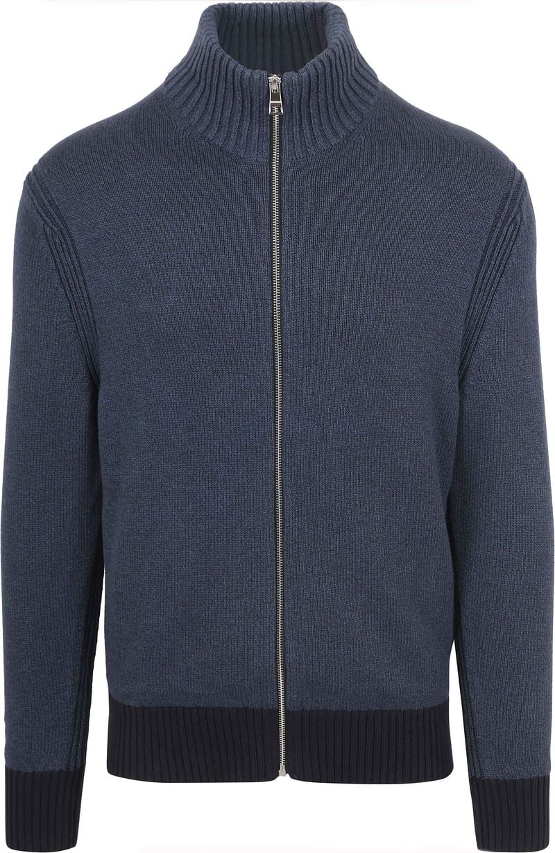 Tommy Hilfiger Strickjacke Mouliné Navy  - Größe L günstig online kaufen