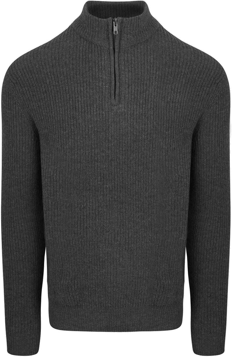 Steppin' Out Half Zip Pullover Lammwolle Anthrazit - Größe XXL günstig online kaufen