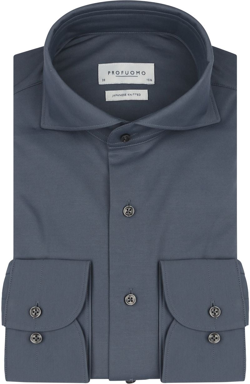 Profuomo X-Cutaway Denim Blue Overhemd Blue Heren